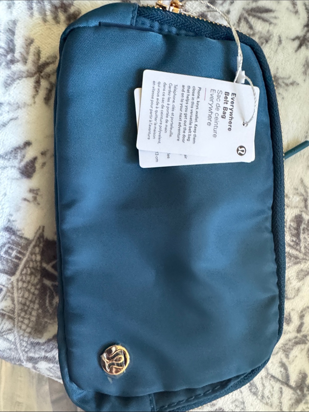 lululemon athletica Teal Everywhere Belt Bag - Teal Blue with Gold Hardware